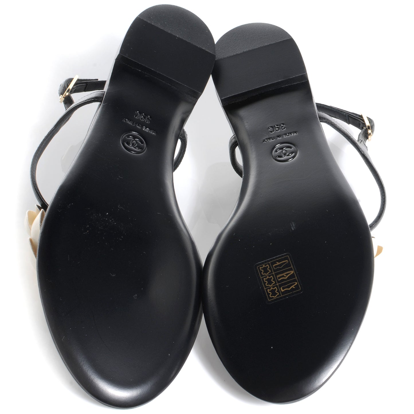 Lambskin Camellia Thong Sandals 39