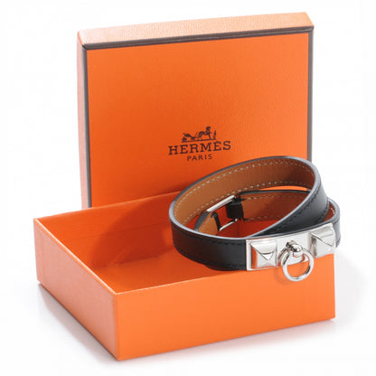 Hermes Chamonix Rivale Double Tour Bracelet Small Black 4 of 8