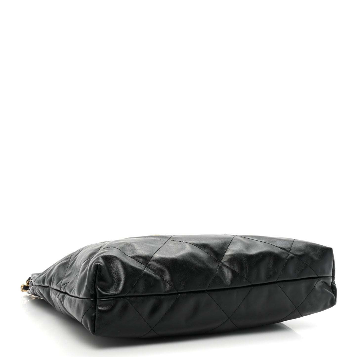 Shiny Calfskin Quilted Chanel 22 Black