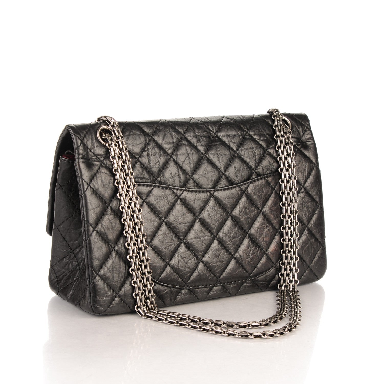 Chanel Aged Calfskin Quilted 2.55 Reissue 226 Flap Black 3 of 7