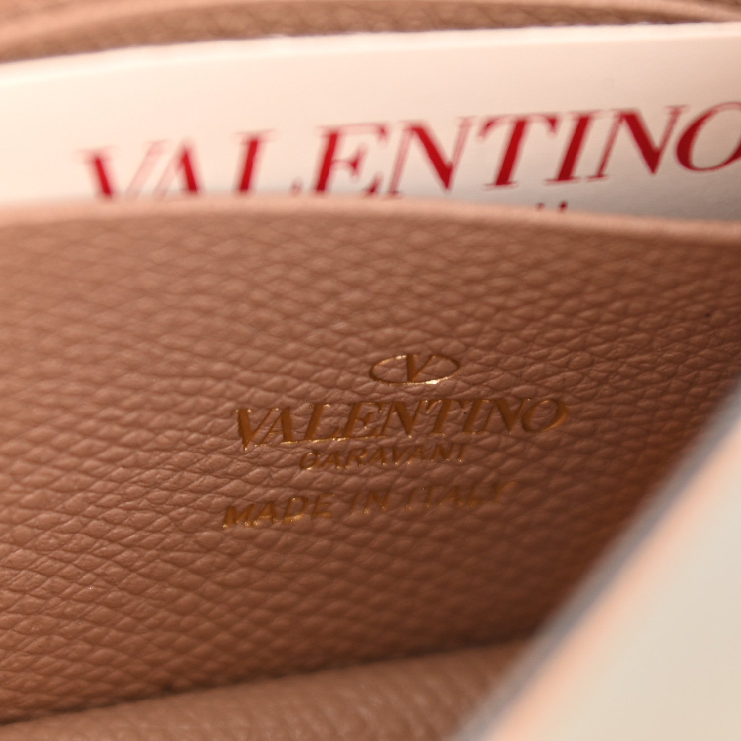 Valentino Garavani Grainy Calfskin VLogo Top Handle Wallet With Chain Rose Cannelle 6 of 8