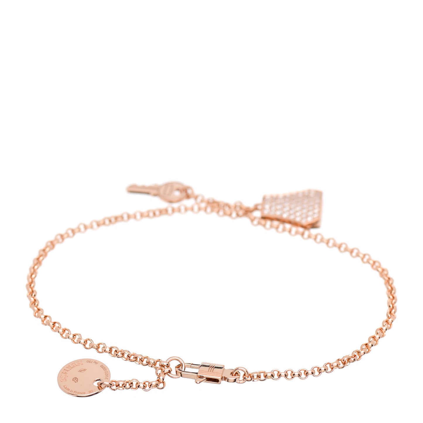 18K Rose Gold Diamond PM Kelly Clochette Bracelet ST