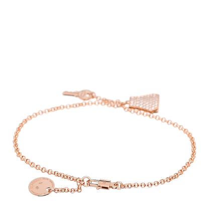 Hermes 18K Rose Gold Diamond PM Kelly Clochette Bracelet ST 3 of 5