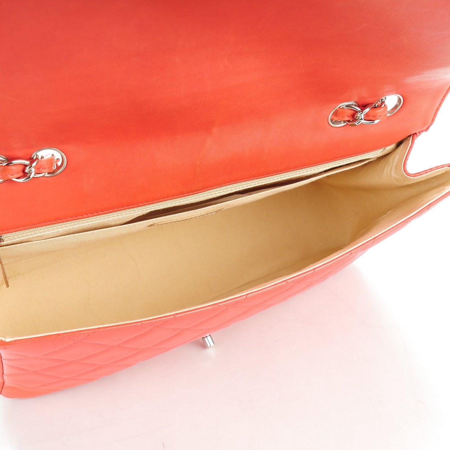 Lambskin Quilted Large Coco Rider Red