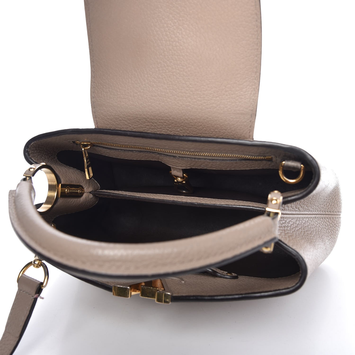 Louis Vuitton Taurillon Capucines BB Galet 5 of 13