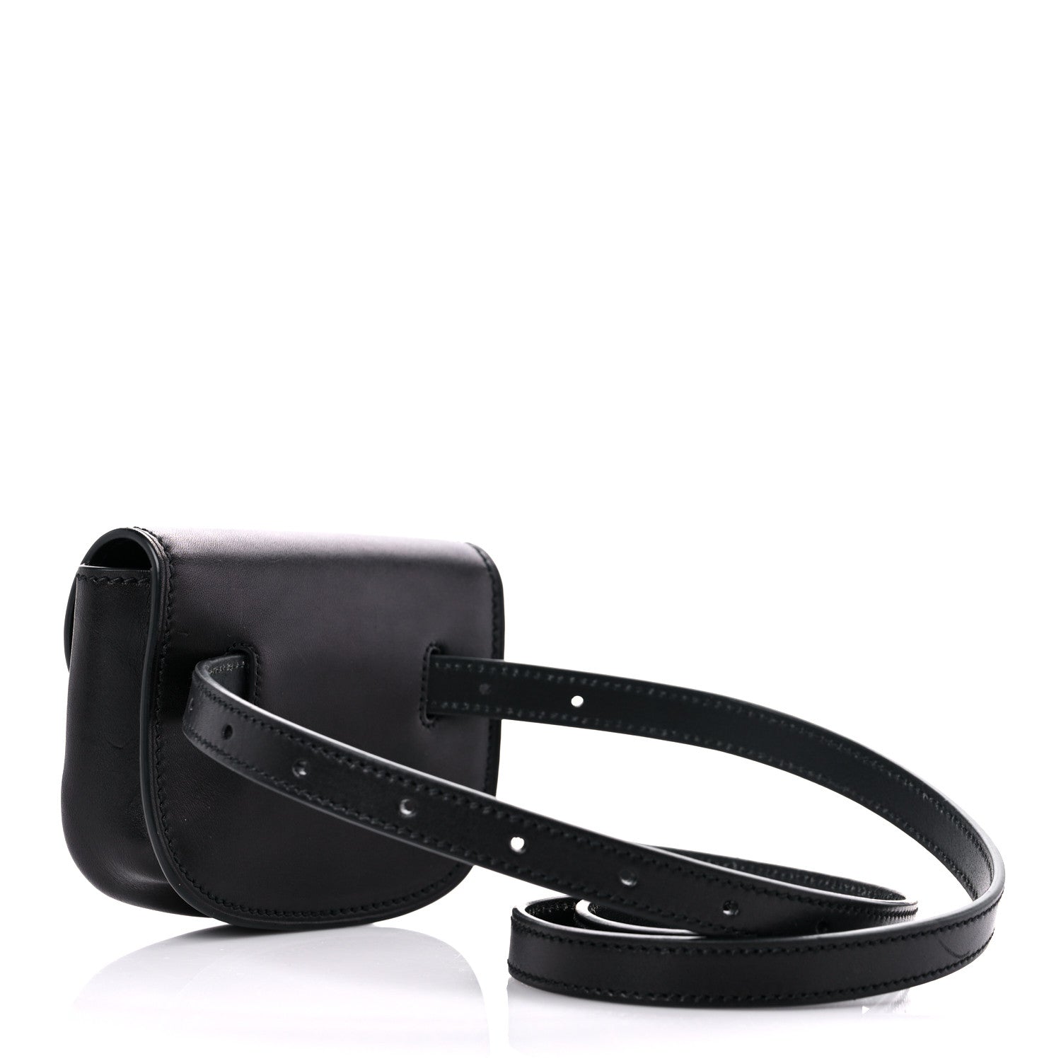 Saint Laurent Smooth Calfskin Mini Classic Monogram Kaia Belt Black 2 of 15