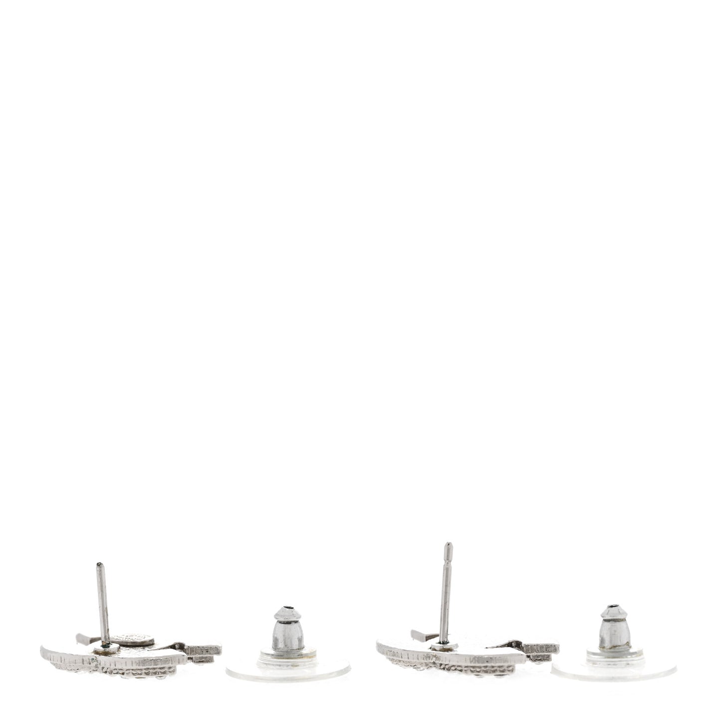 Crystal Mini CC Earrings Silver