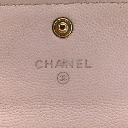 Chanel Caviar Quilted Crystal CC Flap Card Holder Pink 6 of 13
