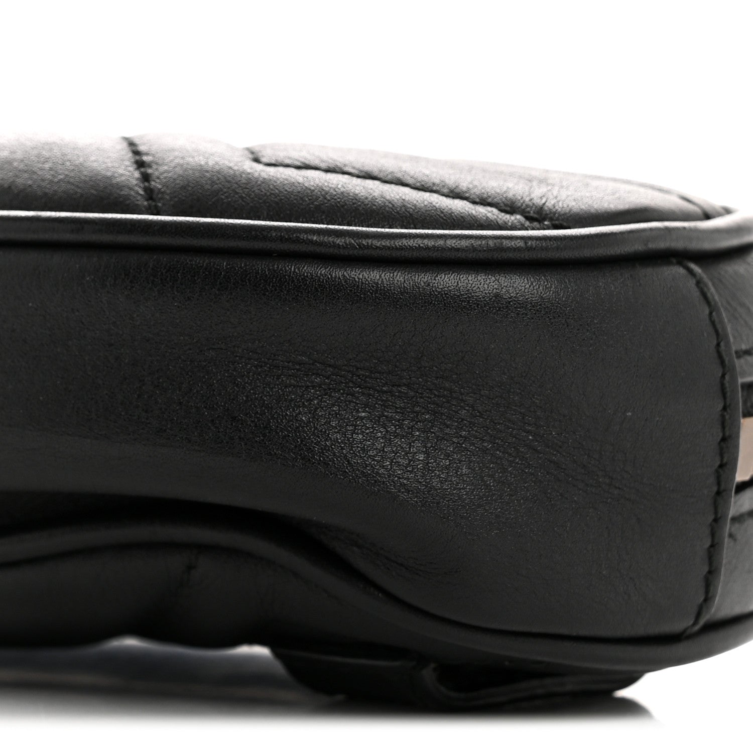 Gucci Calfskin Matelasse GG Marmont Belt Bag 105 42 Black 10 of 15