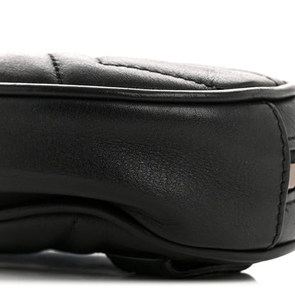 Gucci Calfskin Matelasse GG Marmont Belt Bag 105 42 Black 10 of 15