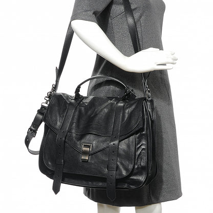 Proenza Schouler Lambskin PS1 Extra Large Satchel Black 2 of 8