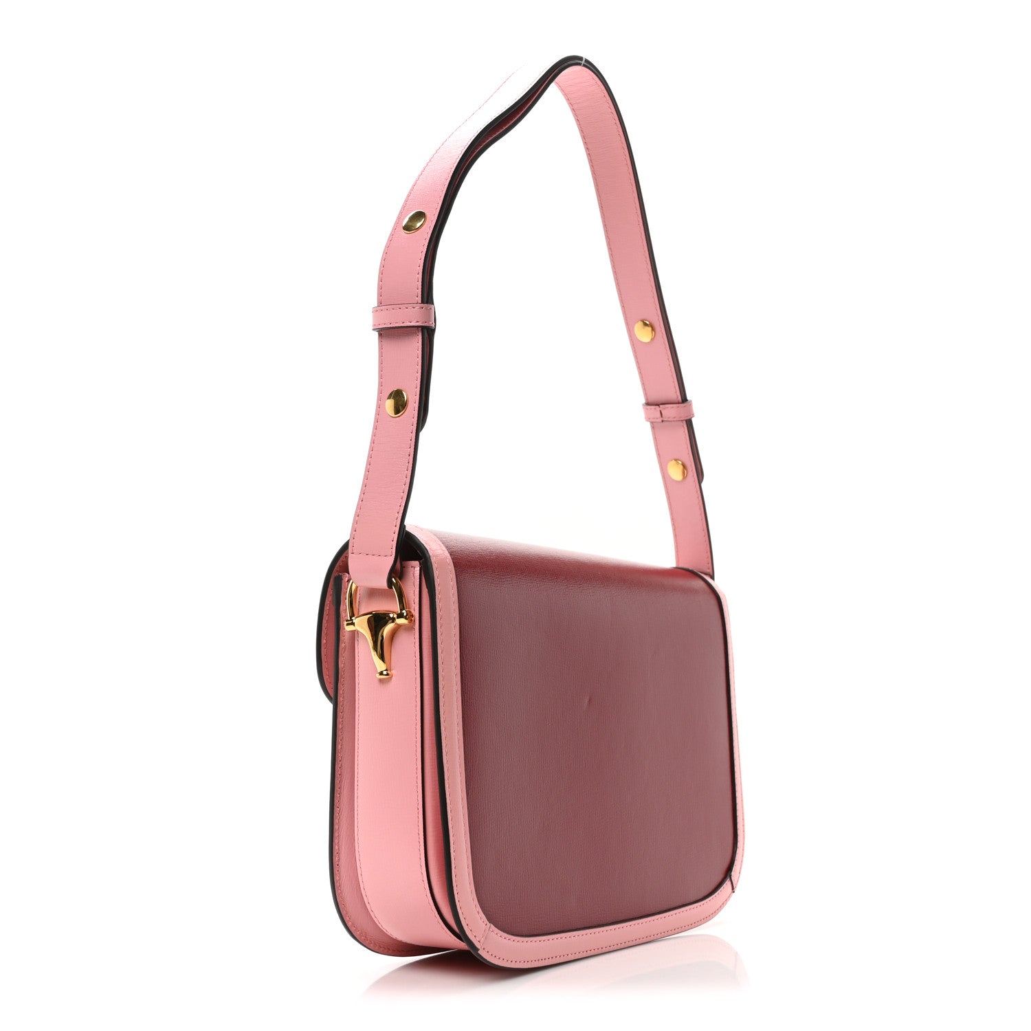 Gucci Azalea Calfskin Horsebit 1955 Shoulder Bag New Cherry Red Wild Rose 3 of 11