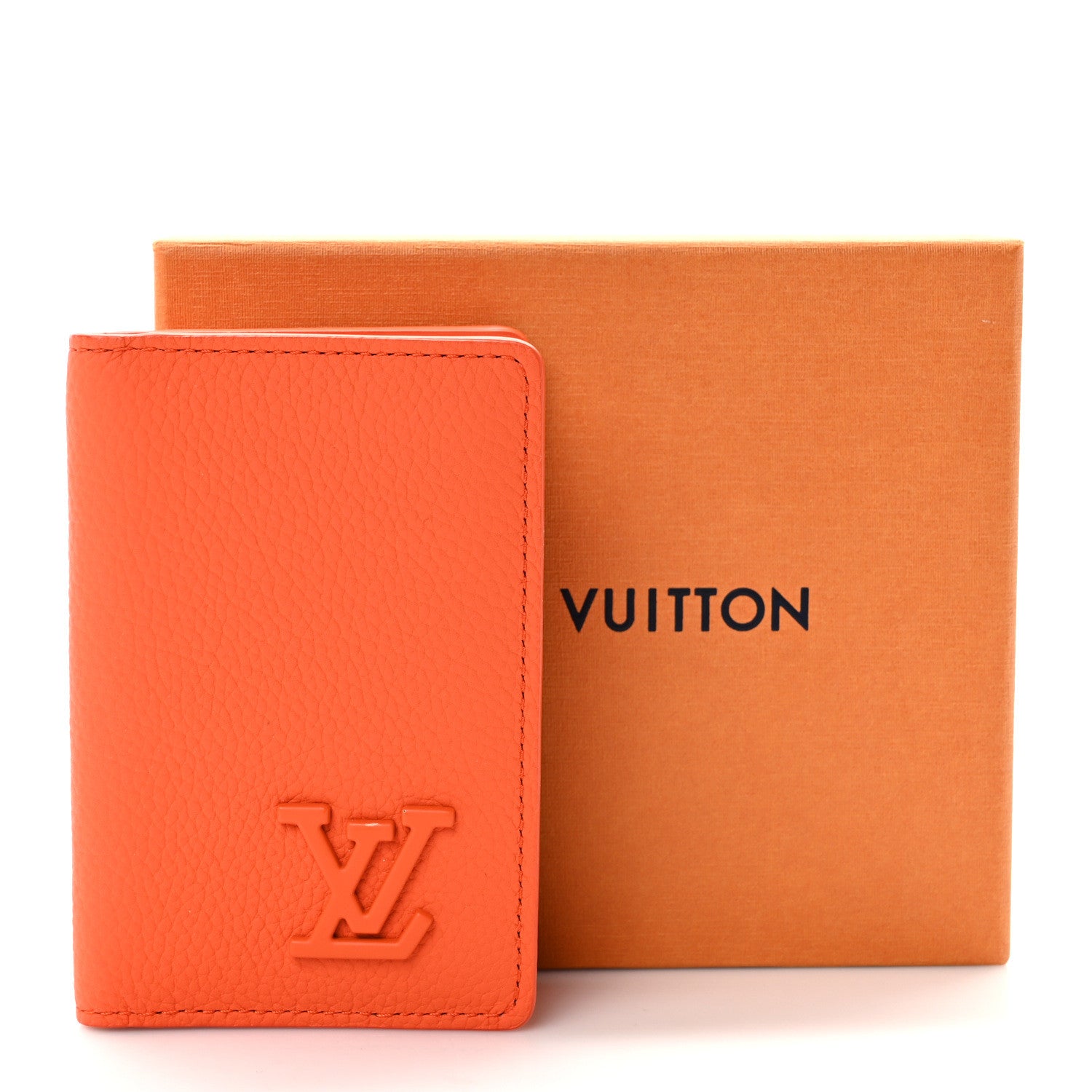 Louis Vuitton Grained Calfskin Pocket Organizer Orange 6 of 6