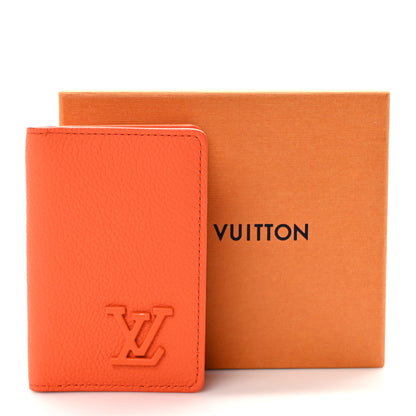 Louis Vuitton Grained Calfskin Pocket Organizer Orange 6 of 6