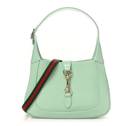 Gucci Patent Calfskin Small Jackie Shoulder Bag Light Green 1 of 10