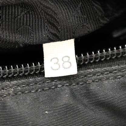 Prada Nylon Vela Saffiano Single Buckle Messenger Shoulder Bag Black 7 of 11