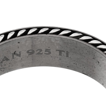 David Yurman Titanium Sterling Silver 6mm Streamline Band Ring 63 10.25 5 of 5