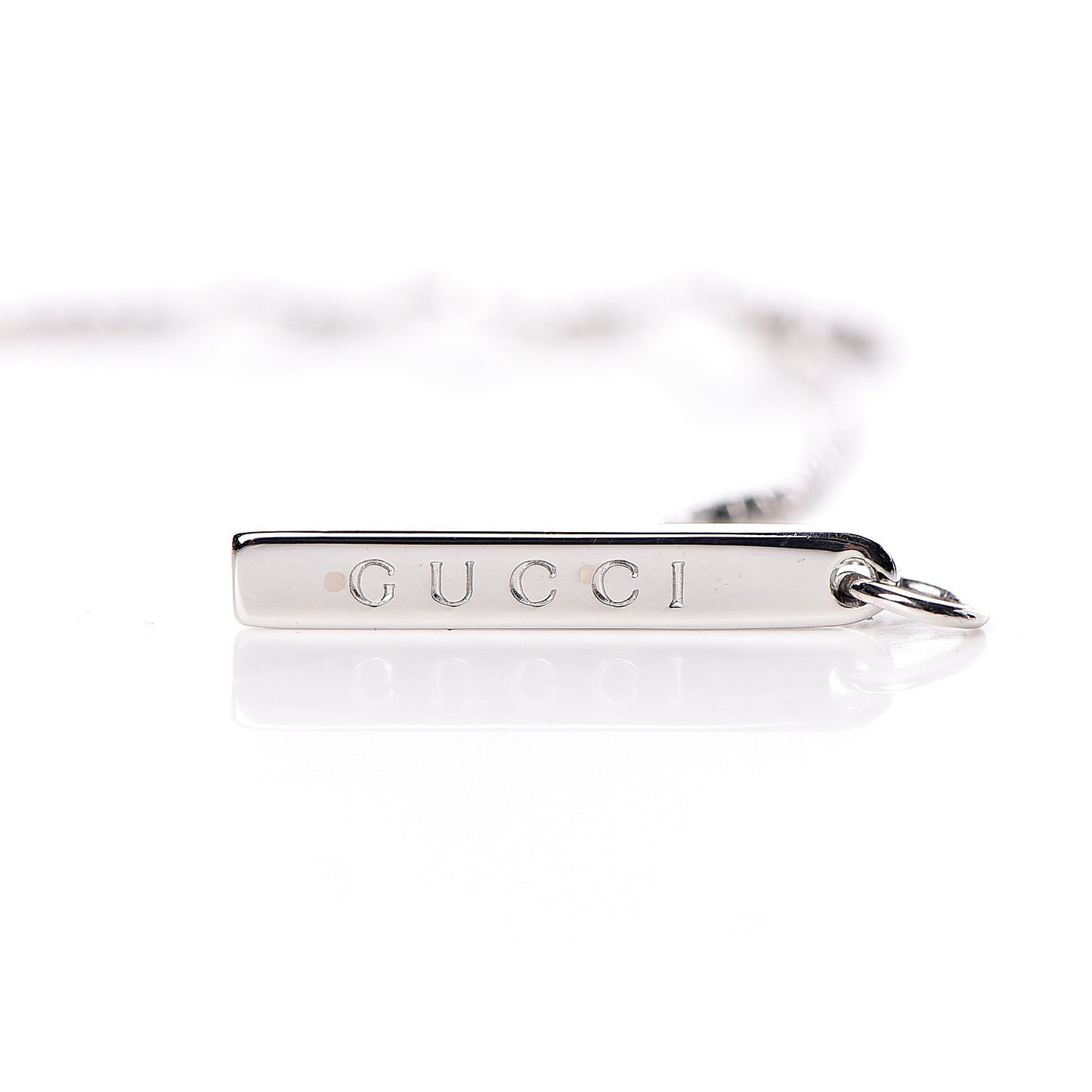 18K White Gold 20mm Lariat Necklace