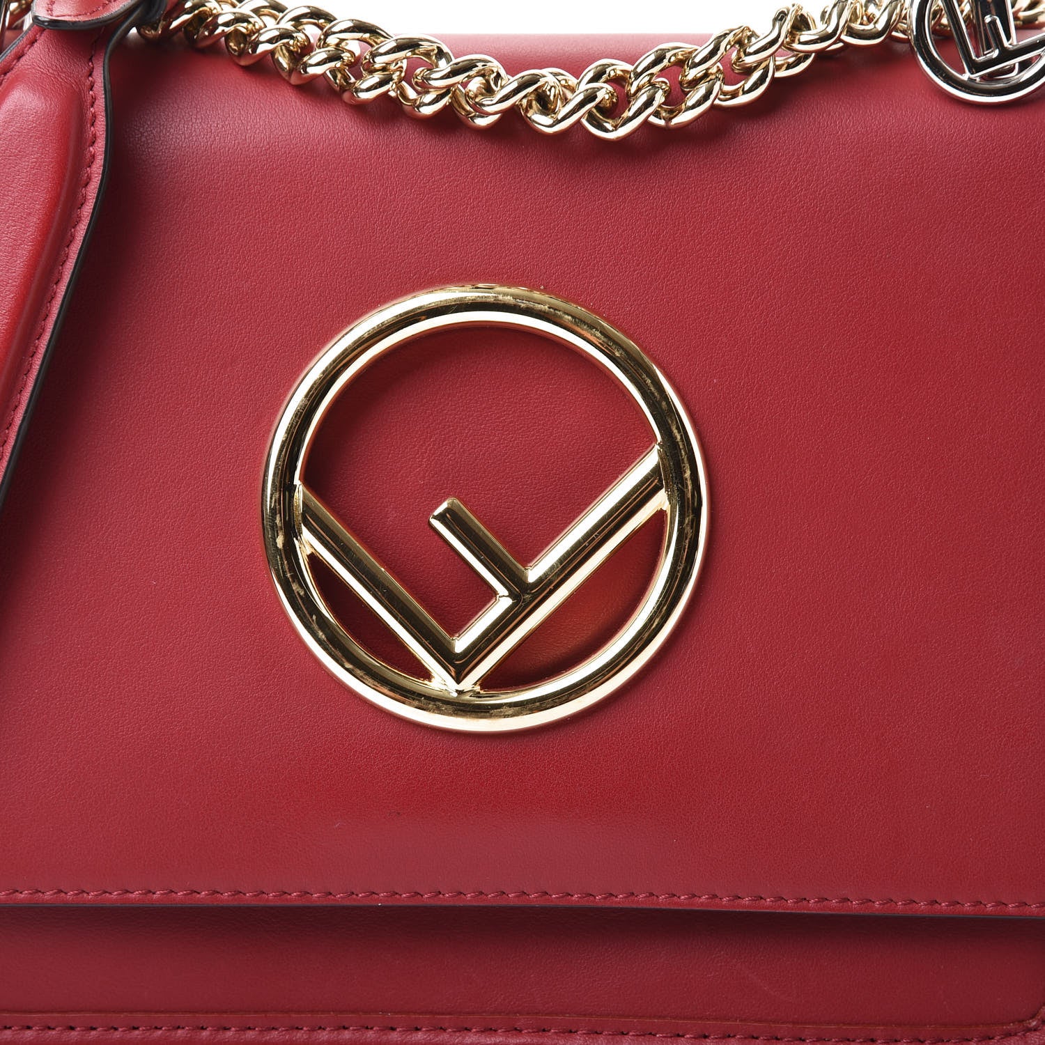 Fendi Vitello Century Opaco F is Fendi Small Kan I Shoulder Bag Fragola 11 of 11
