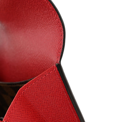Louis Vuitton Damier Ebene Emilie Wallet Red 11 of 12