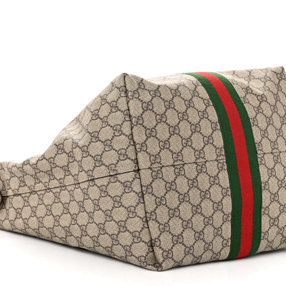 Gucci GG Supreme Monogram Calfskin Web Small Jackie 1961 Shoulder Bag Beige Brown Sugar 10 of 11