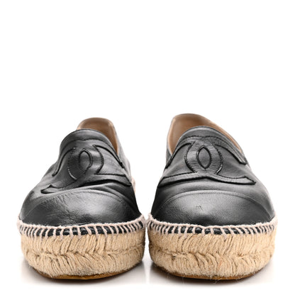 Chanel Lambskin CC Espadrilles 39 Black 3 of 10