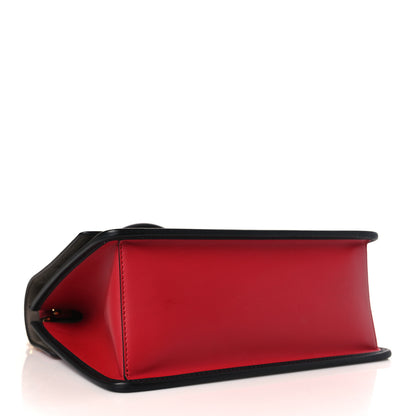 Fendi Vitello Century F is Fendi Bi-Color FF 1974 Embossed Kan I Shoulder Bag Fragola Maya Black 4 of 9