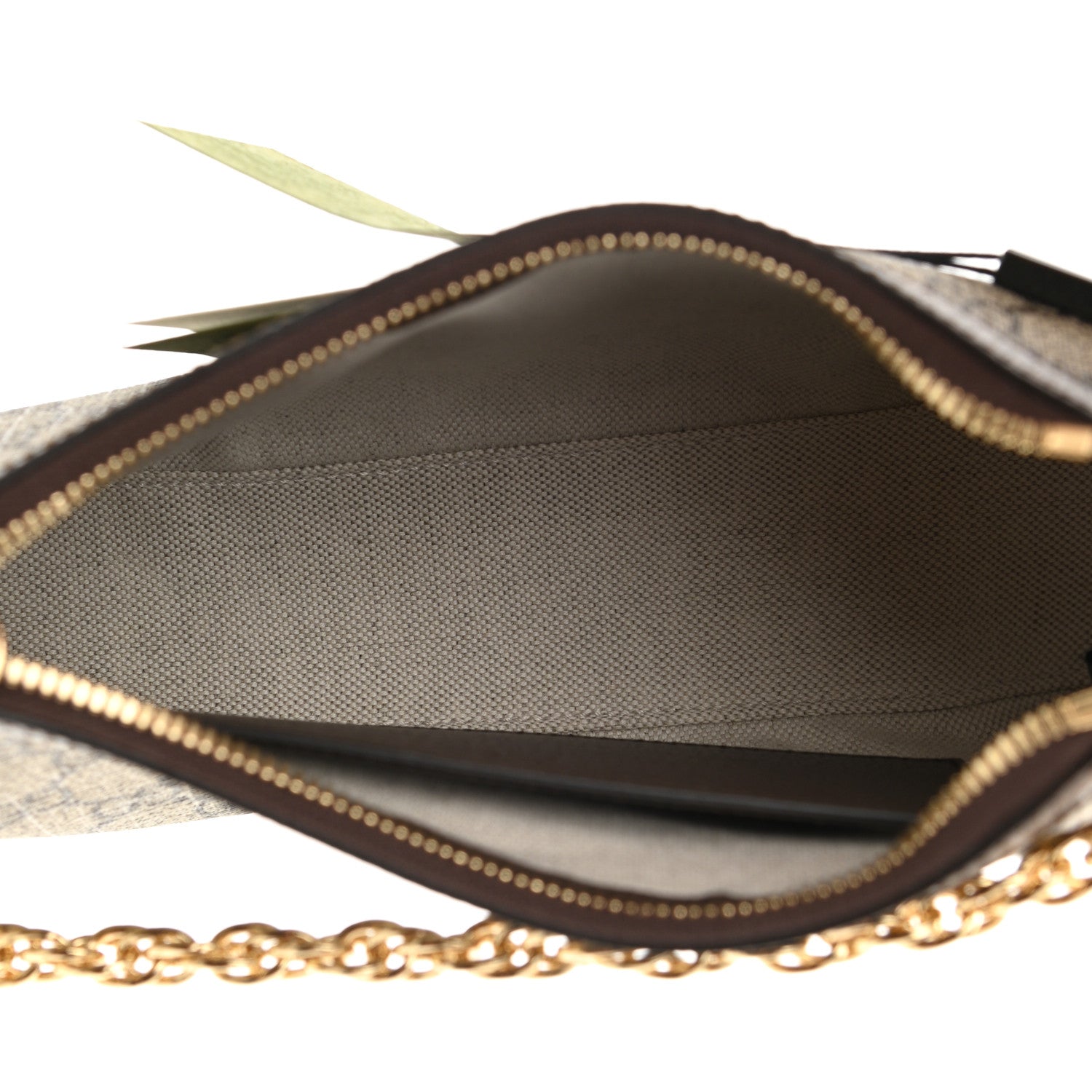 Gucci GG Supreme Monogram Textured Dollar Calfskin Web Small Ophidia GG Handbag Beige Ebony New Acero 5 of 10