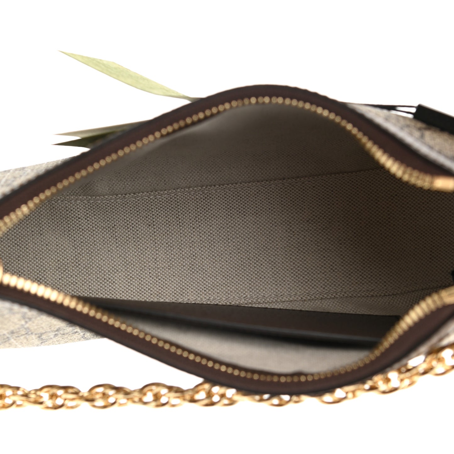 GG Supreme Monogram Textured Dollar Calfskin Web Small Ophidia GG Handbag Beige Ebony New Acero