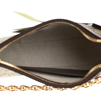 Gucci GG Supreme Monogram Textured Dollar Calfskin Web Small Ophidia GG Handbag Beige Ebony New Acero 5 of 10