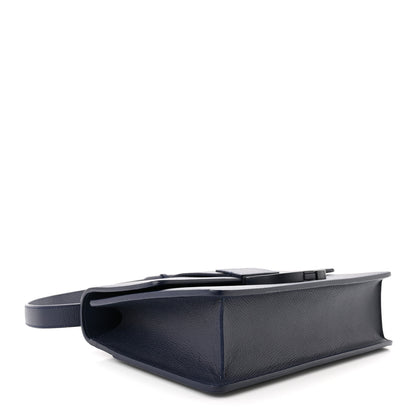 Christian Dior Ultra Matte Grained Calfskin 30 Montaigne Flap Bag Navy 4 of 12