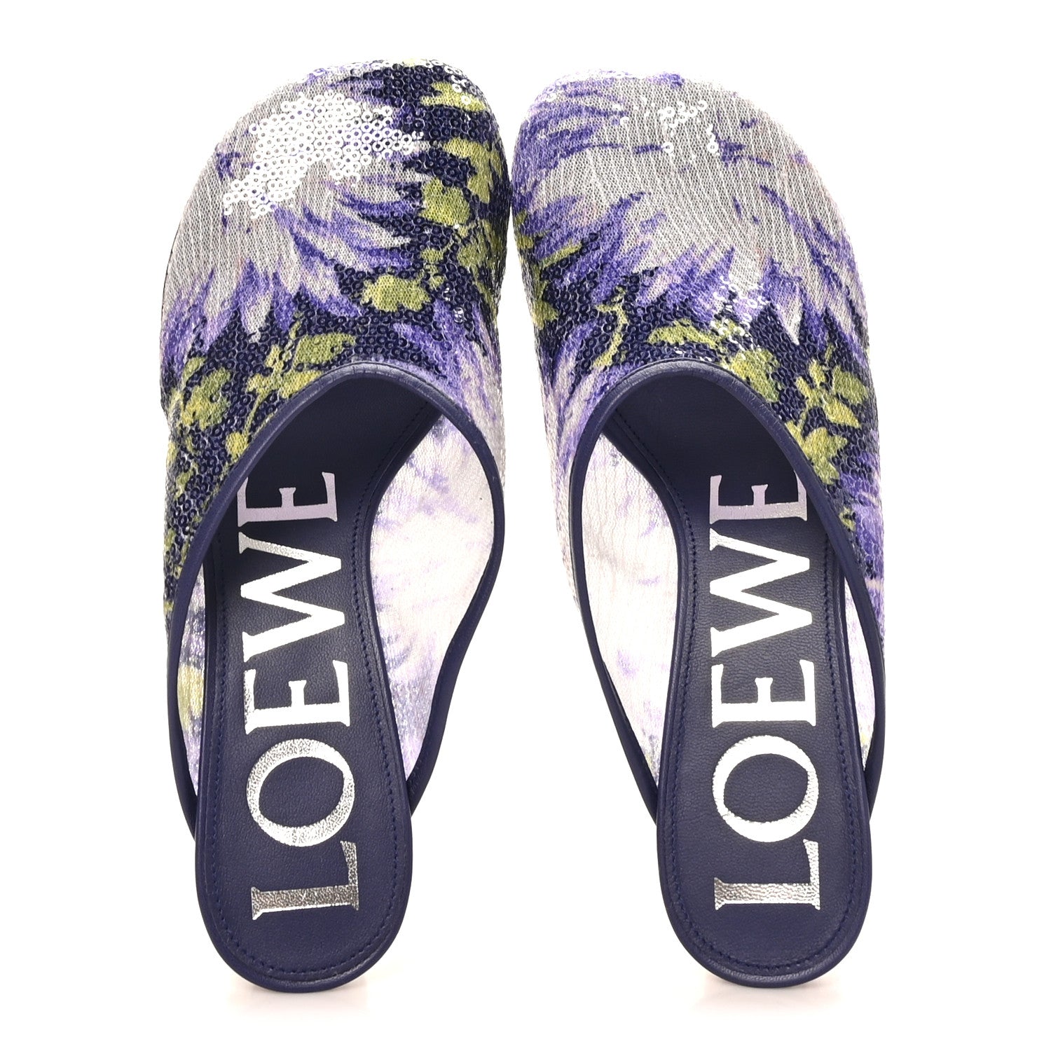 Loewe Sequins Floral Toy Mules 36 Purple 2 of 7