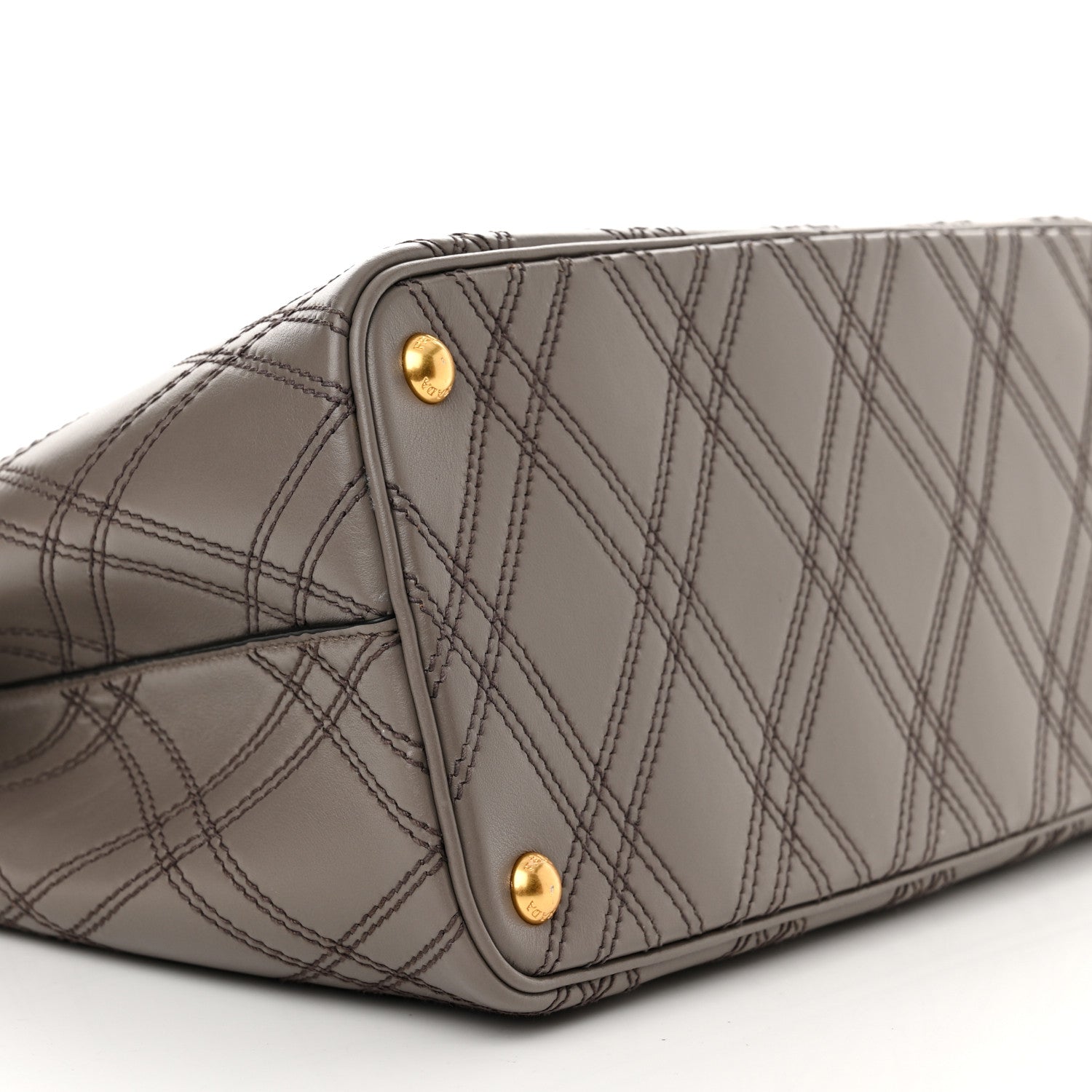 Prada City Calf Quilted Large Double Bag Argilla 9 of 10