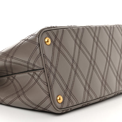 Prada City Calf Quilted Large Double Bag Argilla 9 of 10