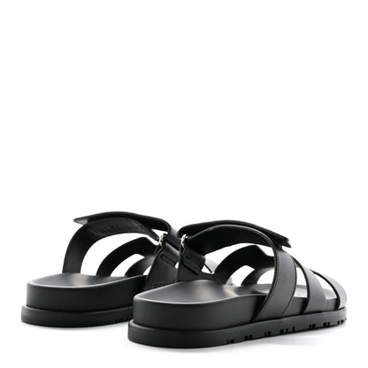 Hermes Calfskin Womens Chypre Sandals 37 Black 4 of 12