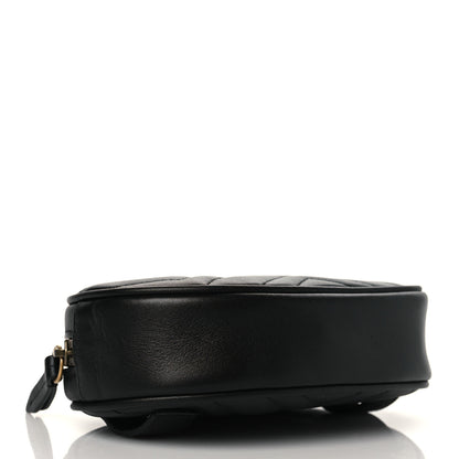 Gucci Calfskin Matelasse GG Marmont Belt Bag 85 34 Black 3 of 10