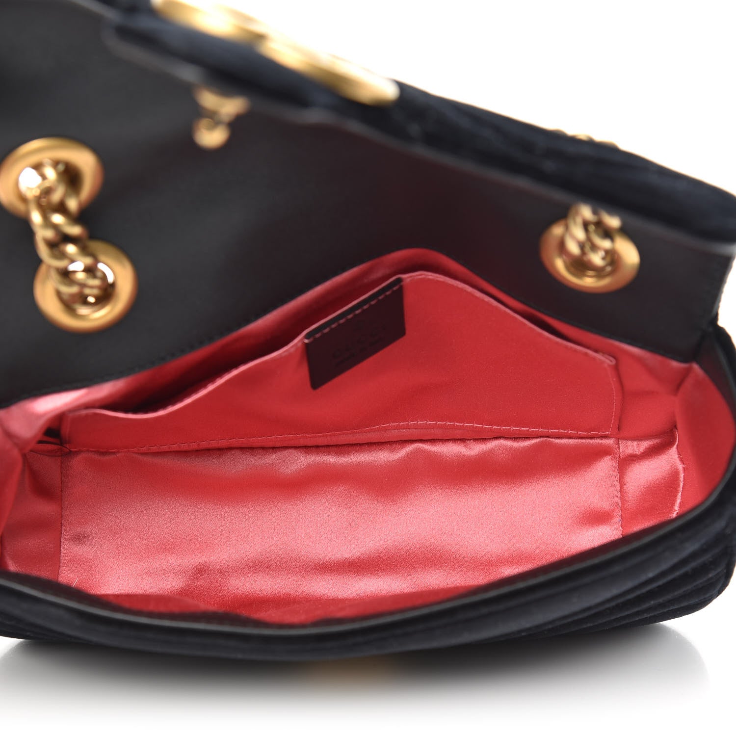 Gucci Velvet Matelasse Mini GG Marmont Shoulder Bag Black 5 of 9
