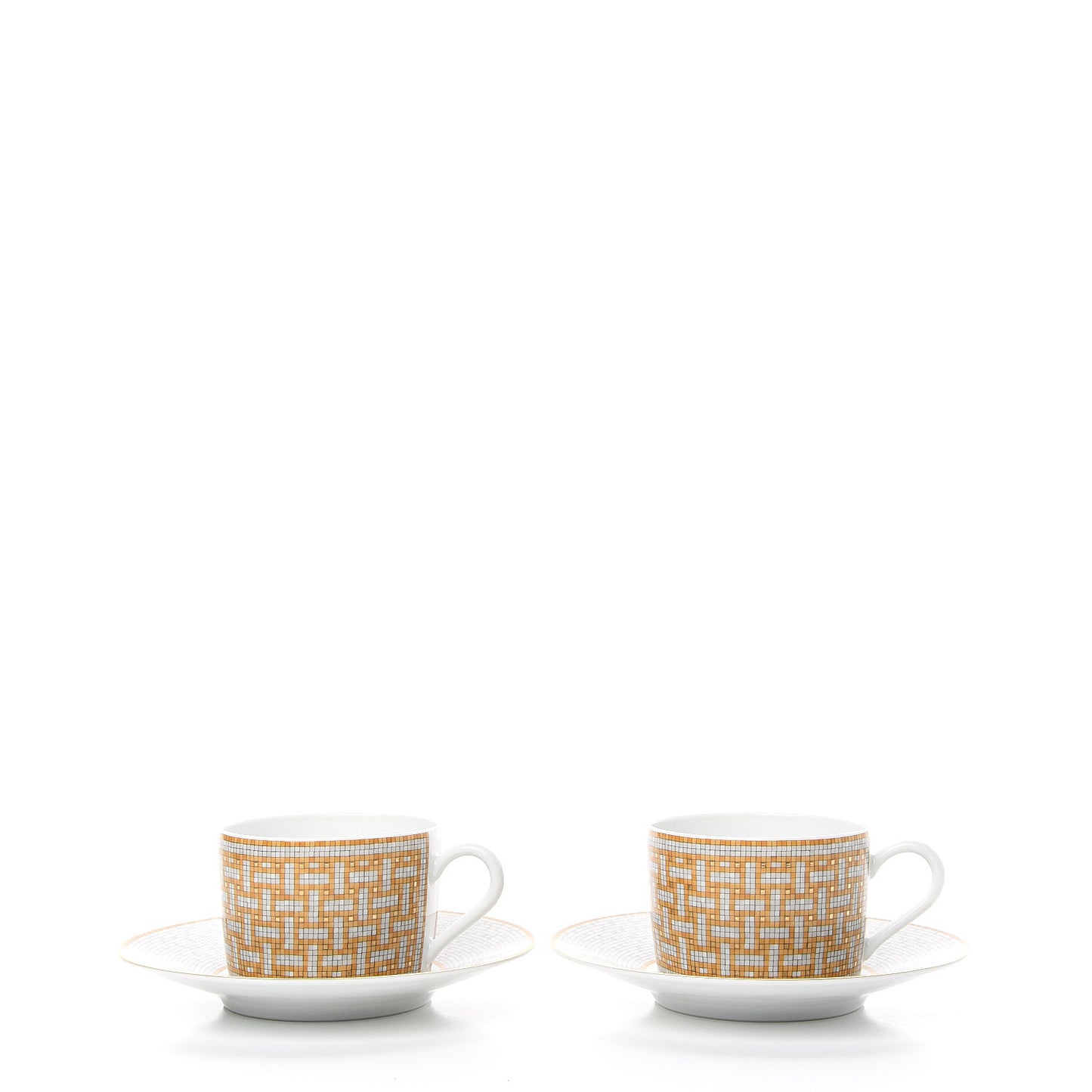 Porcelain 24 Gold Mosaique Teapot Cup Set Gold