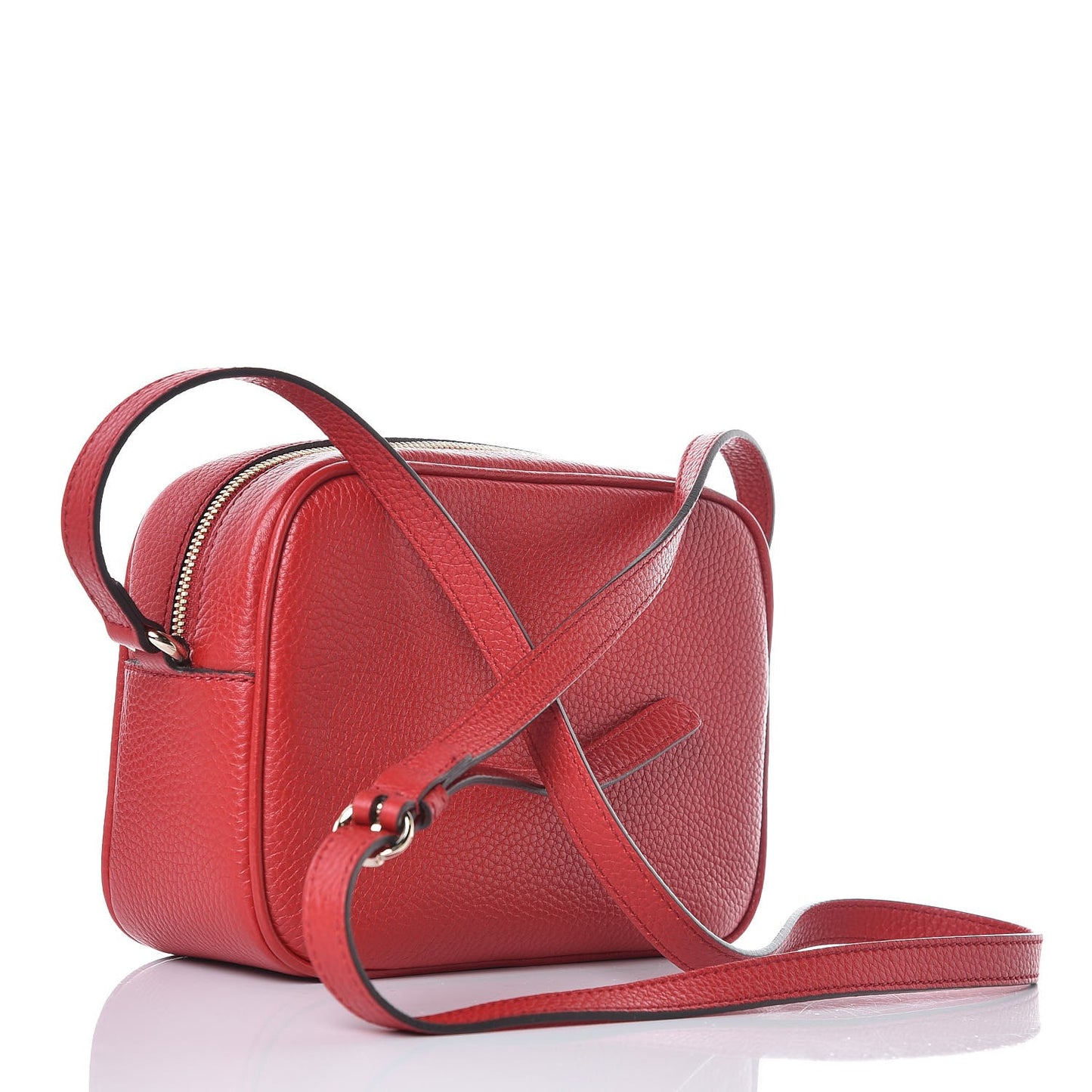 Pebbled Calfskin Small Soho Disco Bag Tabasco Red