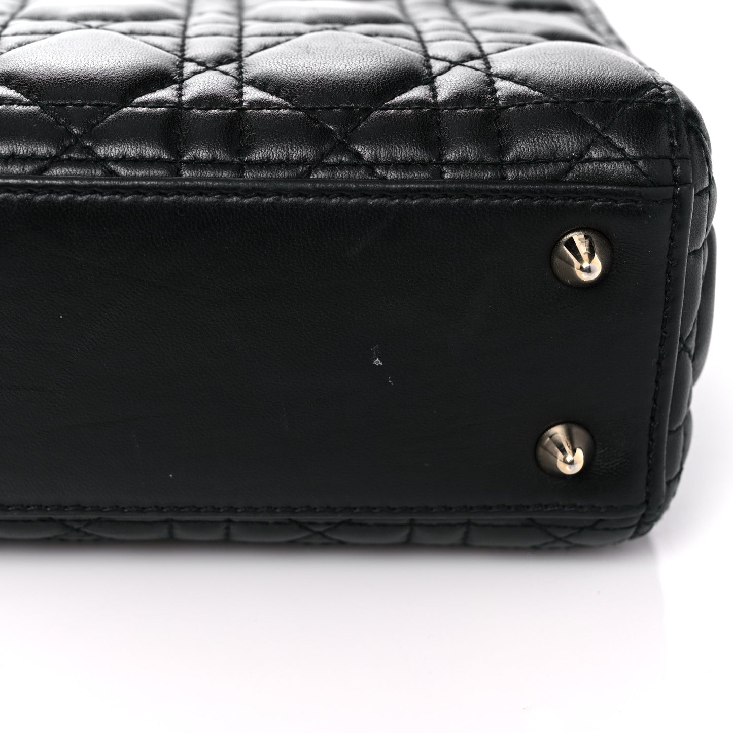 Lambskin Cannage Small Lucky Badges My Lady Dior Black