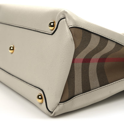 Burberry Derby Calfskin House Check Medium Banner Tote Beige Beige 11 of 21