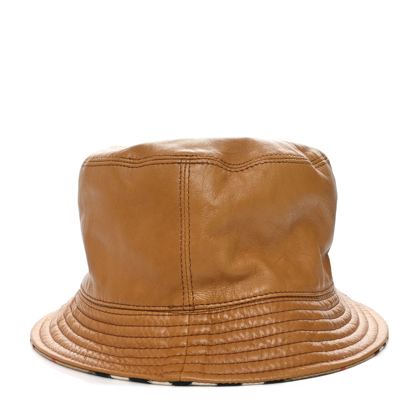 Calfskin Technical Cotton Vintage Check Bucket Hat Archive Beige