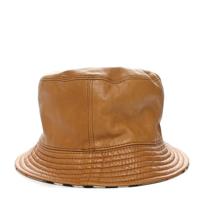 Burberry Calfskin Technical Cotton Vintage Check Bucket Hat Archive Beige 12 of 13
