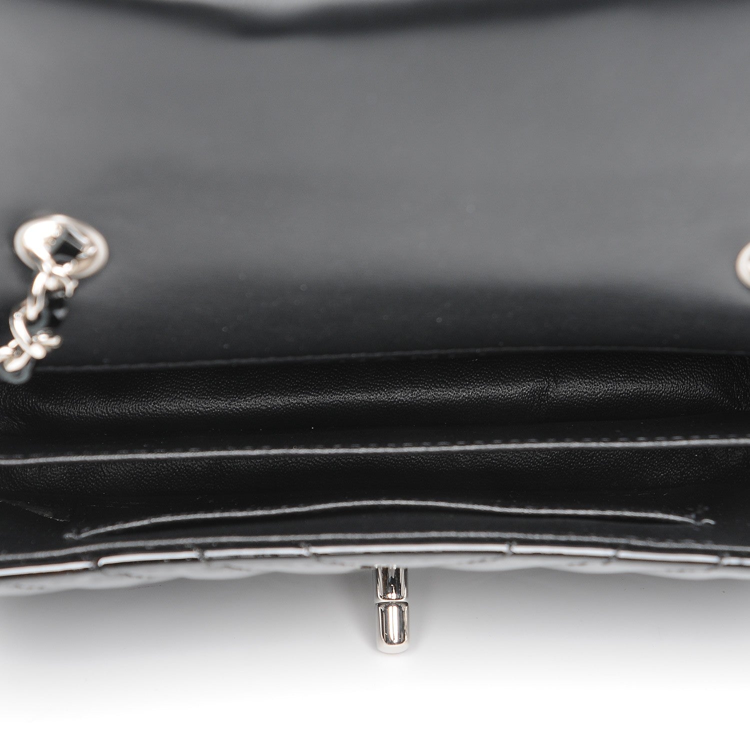 Chanel Patent Calfskin Chevron Quilted Extra Mini Flap Black 5 of 8