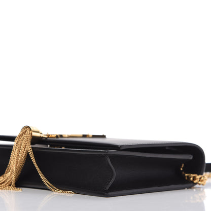 Saint Laurent Smooth Calfskin Classic Monogram Kate Tassel Chain Wallet Black 7 of 10