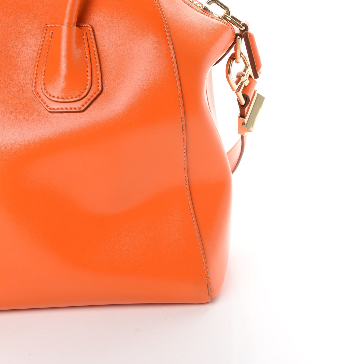 Shiny Lord Calfskin Medium Antigona Orange