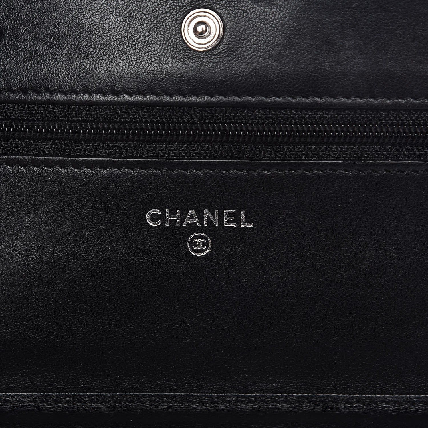 Chanel Lambskin Quilted Wallet On Chain WOC Black 6 of 10