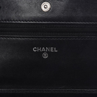 Chanel Lambskin Quilted Wallet On Chain WOC Black 6 of 10