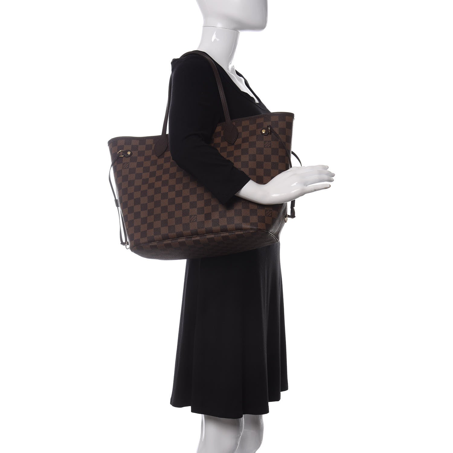 Louis Vuitton Damier Ebene Neo Neverfull MM Rose Ballerine 2 of 12