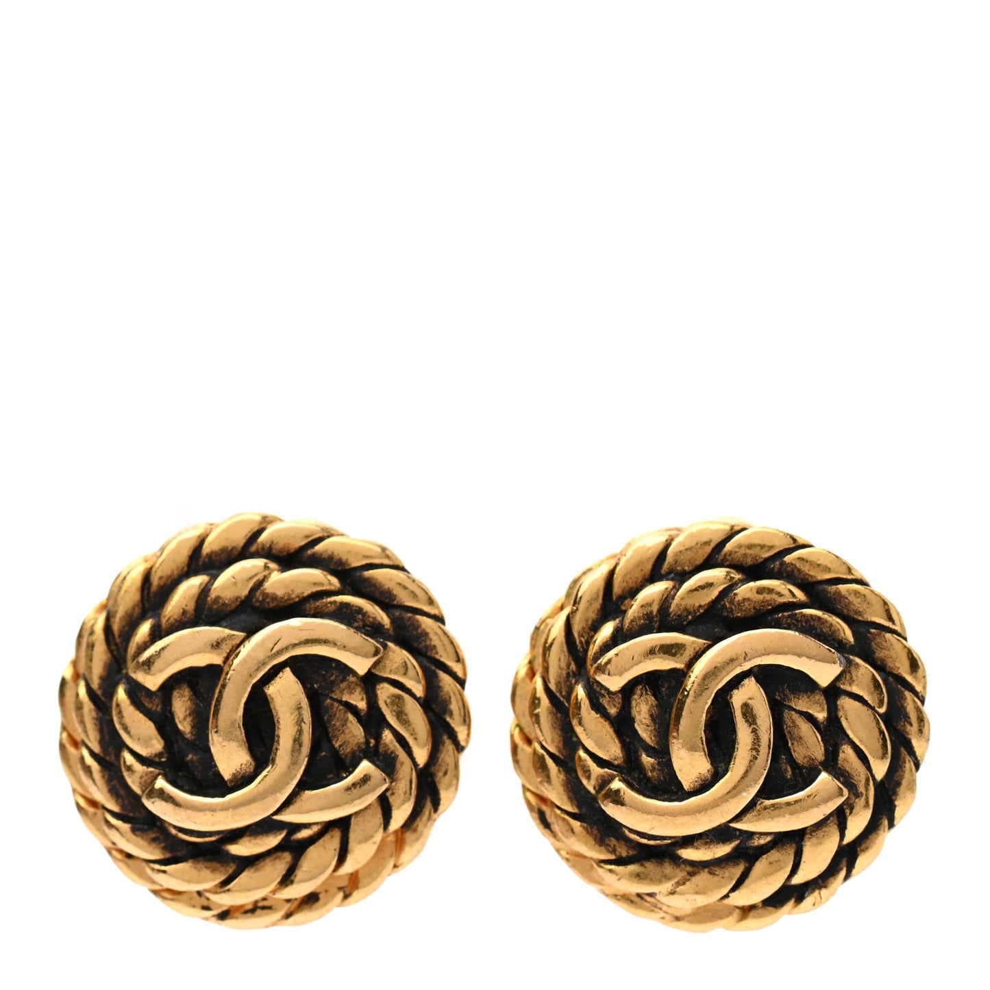 CC Clip On Earrings Gold